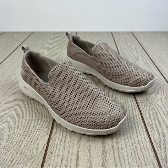 Skechers Shoes - Skechers Goga Max GOwalk Joy Slip On Sneakers Shoes 9.5 Taupe Mesh $50